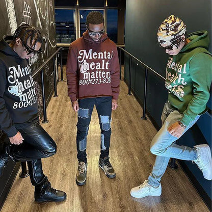 MENTAL HEALTH MATTERS Hoodies Y2k