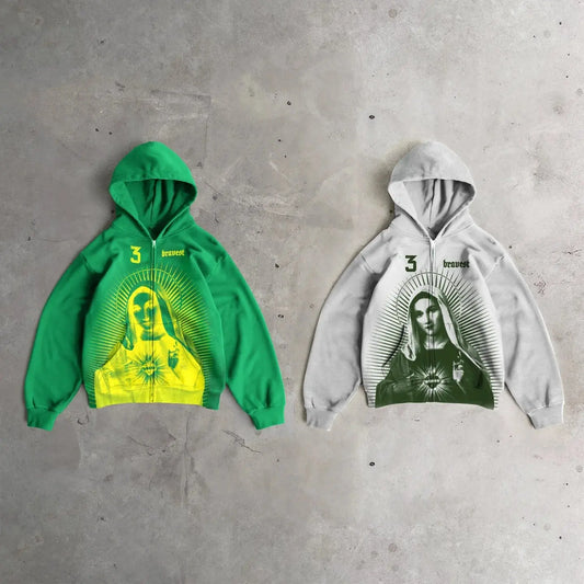 Y2k Zip Up Hoodie - DRACO COUTURE