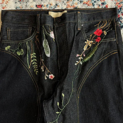 Y2K Blossom Baggy Jeans - DRACO COUTURE