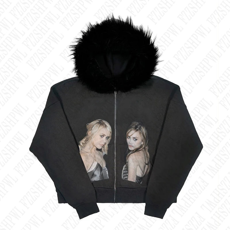 Y2K Zip up Hoodie