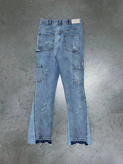 Męskie Flared Jeans Streetwear