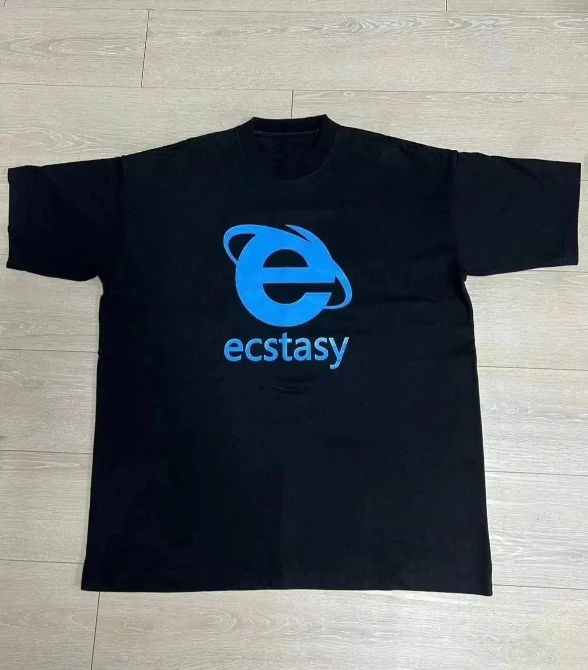 Streetwear Ecstasy New T Shirt Y2K Men's Harajuku White T-shirt Letter Pattern Printing Oversize Loose Short-sleeved Gothic Top - DRACO COUTURE