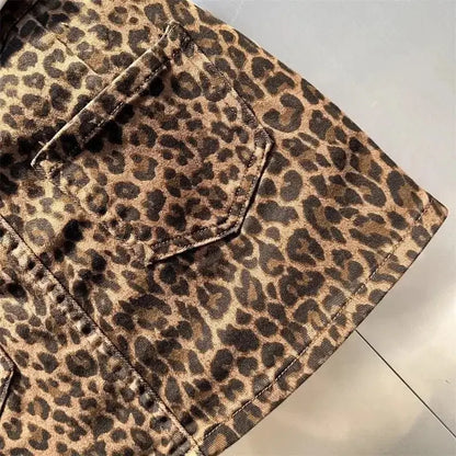 Leopard Skirt Y2K 2000s - DRACO COUTURE