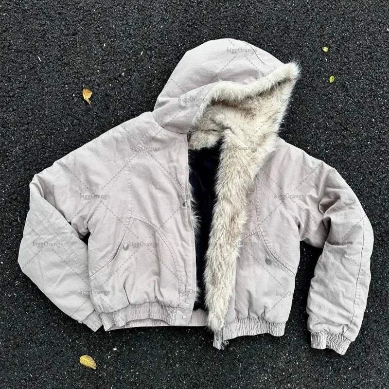 Y2K Wollkragenjacke