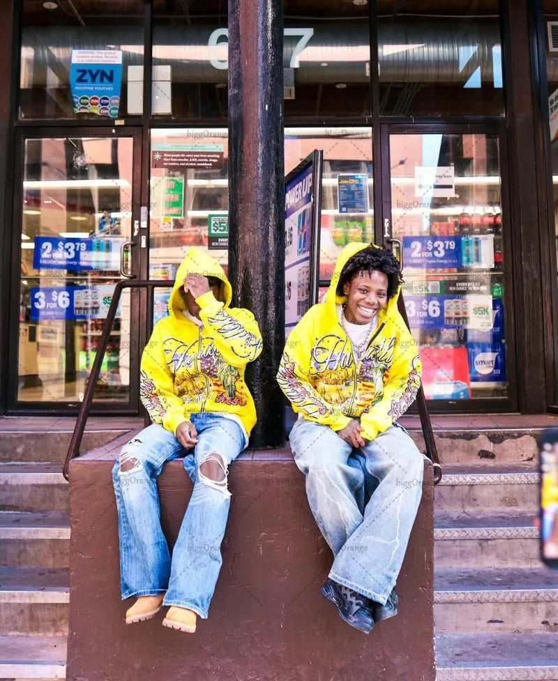 Neuer Hip-Hop-Trend: Y2K-Streetwear-Sweatshirt mit amerikanischem Retro-Buchstabenprint, Oversized-Design, Harajuku-Farbenfroher Freizeit-Hoodie für Damen