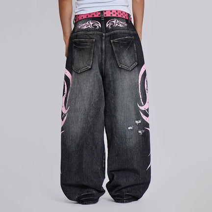 Y2K Baggy Distressed Jeans Men