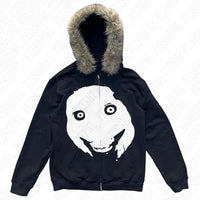 Y2K Zip up hoodie creepy