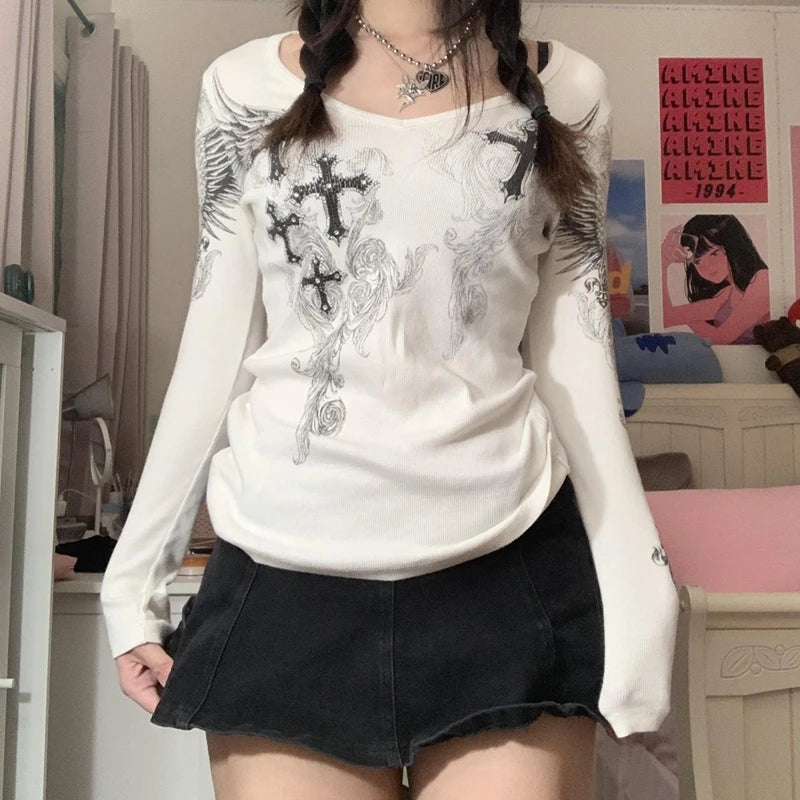 2000s Grunge Women Shirt