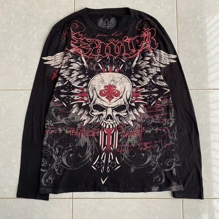 Affliction Long sleeved T shirt Y2K