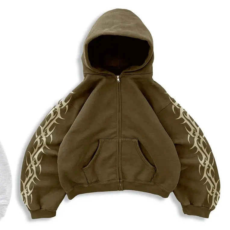 Y2k Zip Up Hoodie - DRACO COUTURE