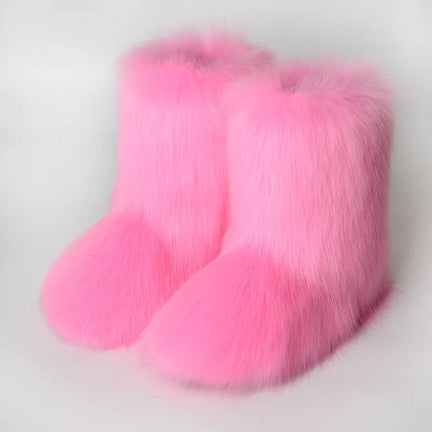 Fluffy Boots Buty Zimowe Damskie Y2K