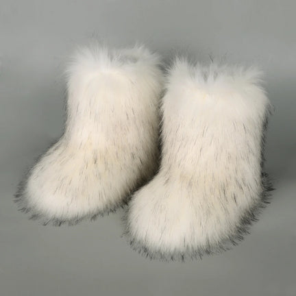 Fluffy Boots Buty Zimowe Damskie Y2K
