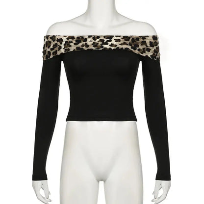 SUCHCUTE Leopard Print Patchwork Skinny Shorts Y2K Aesthetic 2000s Elastic Waist Bottoms Women Fashion Grunge Fairycore Clothes - DRACO COUTURE