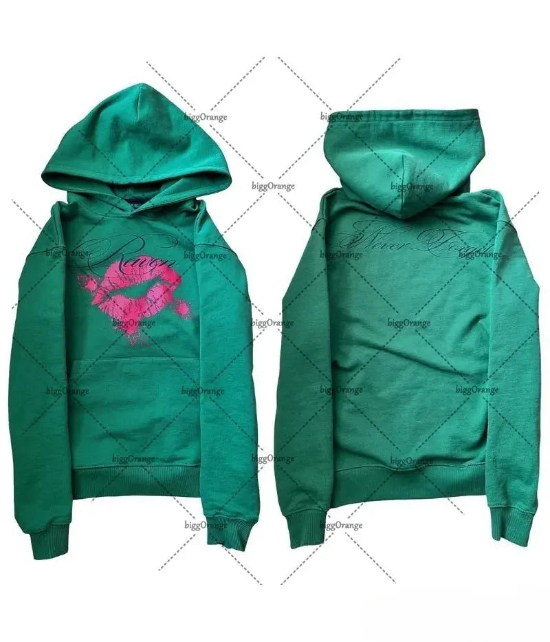 New Goth Harajuku Y2K Streetwear Vintage Clothing High Street Retro Letter Hoodie Men Hip Hop Casual Oversized Sweatshirt Women - DRACO COUTURE