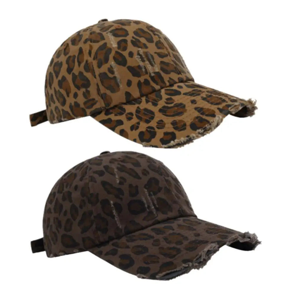 Unisex-Baseballkappen mit Leopardenmuster – Frühling/Herbst – Outdoor-Accessoires – Verstellbare Freizeithüte – Sonnenschutz – Accessoires für Outdoor-Sportarten
