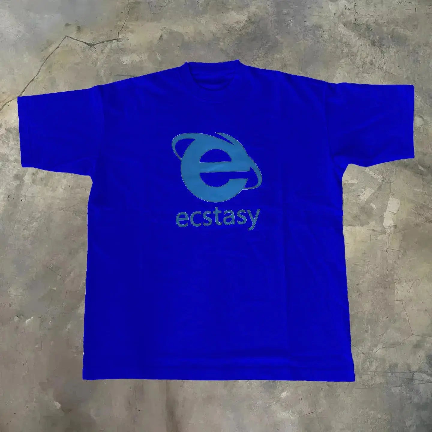 Streetwear Ecstasy New T Shirt Y2K Men's Harajuku White T-shirt Letter Pattern Printing Oversize Loose Short-sleeved Gothic Top - DRACO COUTURE