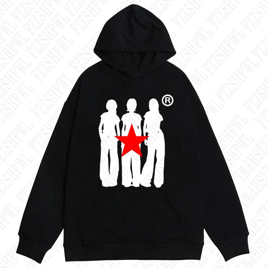 Y2K Hooded Sweatshirt Hip Hop