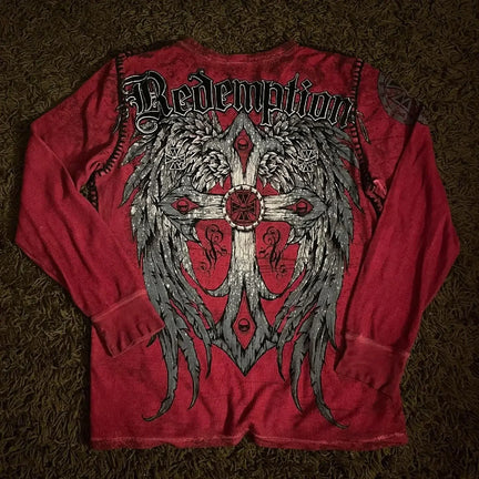 Affliction Long sleeved T shirt Y2K