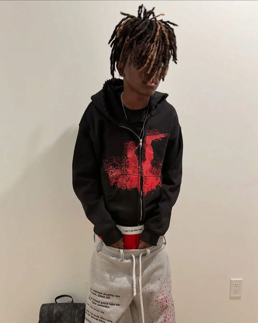 Red Black Y2K Hoodie/Pants