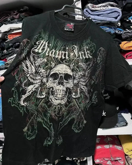 MMA Y2K Gothic Skull Cross T-Shirts