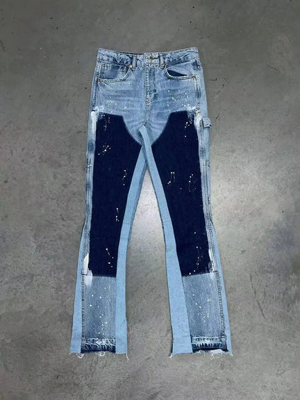 Męskie Flared Jeans Streetwear