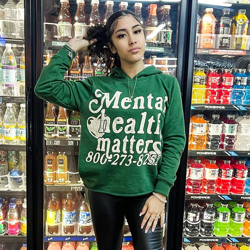MENTAL HEALTH MATTERS Hoodies Y2k