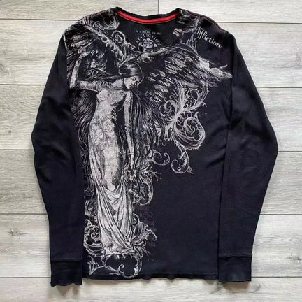 Affliction Long sleeved T shirt Y2K