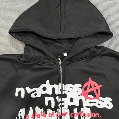 2000s zipper hoodie Y2k