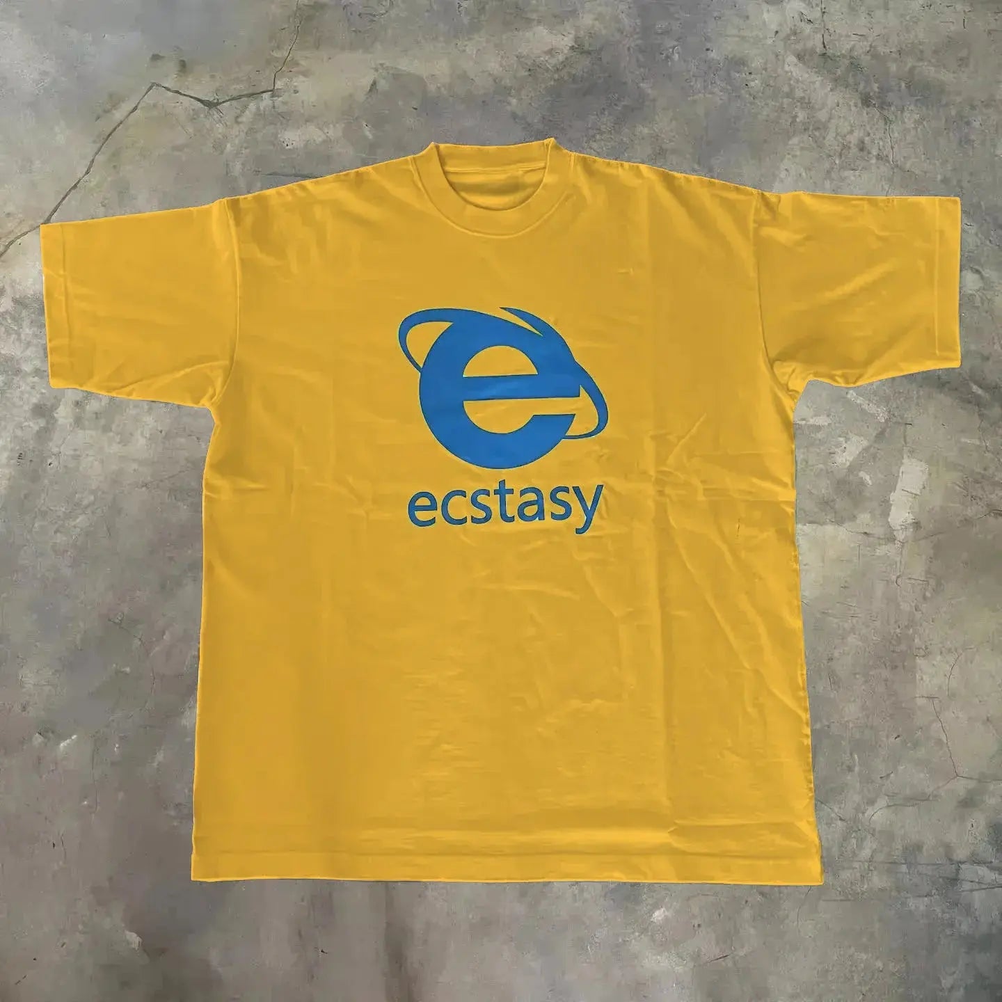 Streetwear Ecstasy New T Shirt Y2K Men's Harajuku White T-shirt Letter Pattern Printing Oversize Loose Short-sleeved Gothic Top - DRACO COUTURE