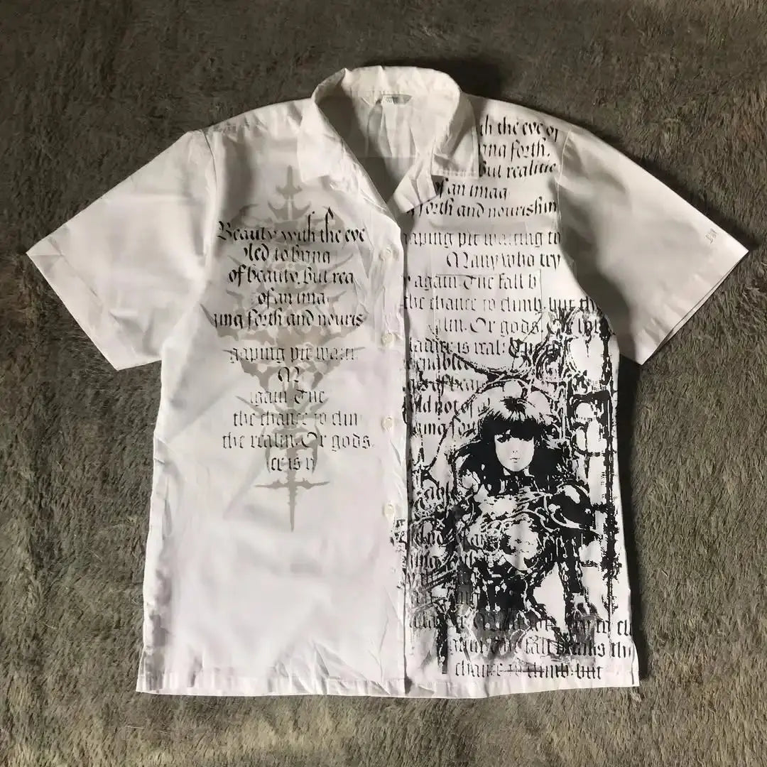 Y2K Shirt Loose Cotton - DRACO COUTURE