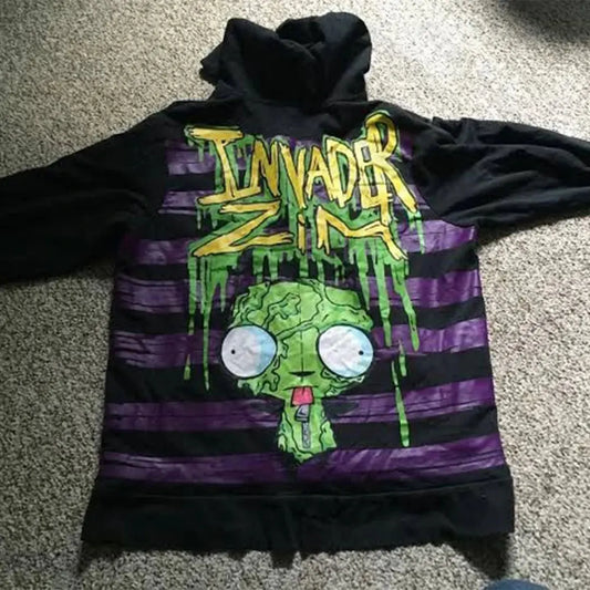 Y2K style Sweatshirt Invader Zim - DRACO COUTURE
