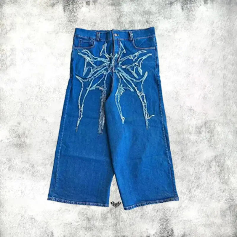 Y2K Gothic Loose Jeans - DRACO COUTURE