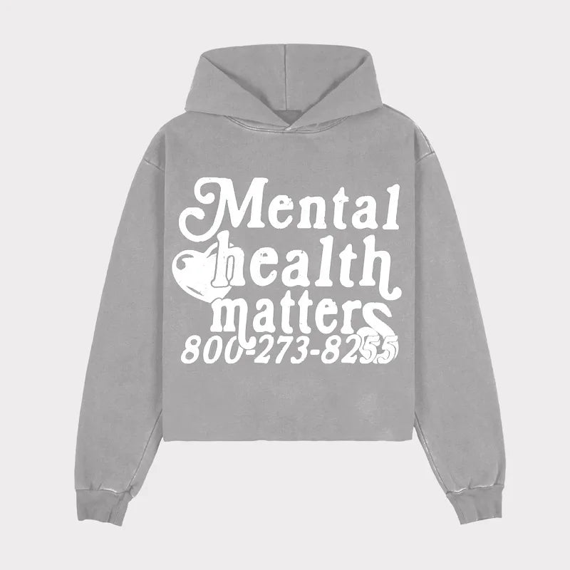 MENTAL HEALTH MATTERS Hoodies Y2k