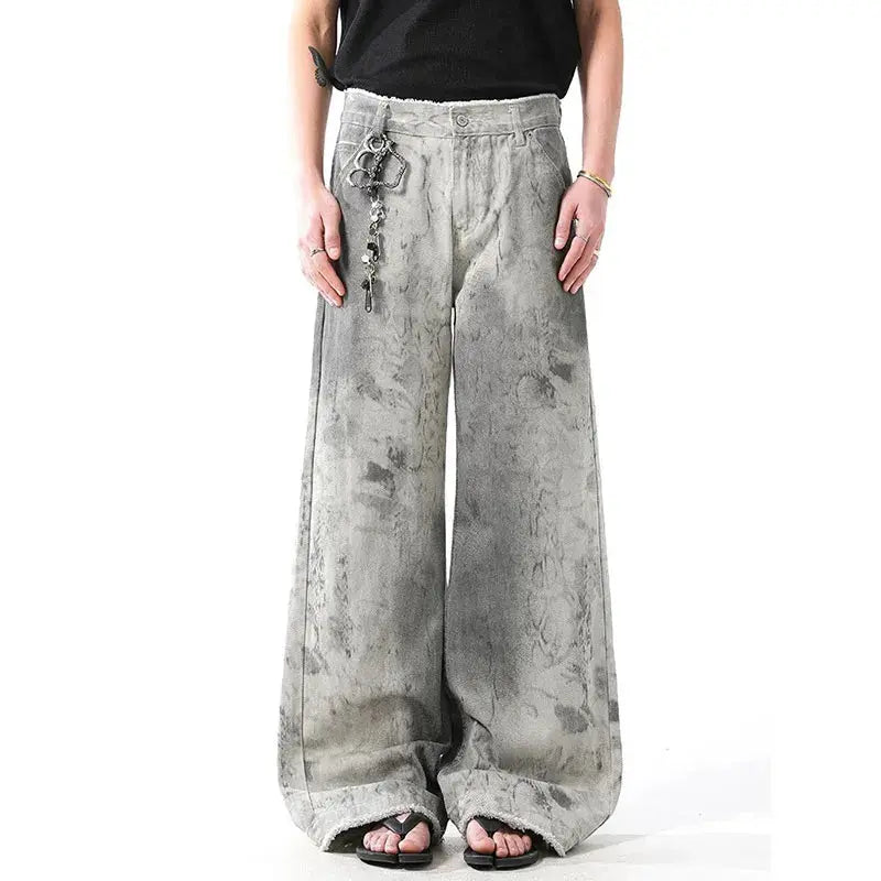 Women's Grey Jeans Vintage Korean 90s - DRACO COUTURE