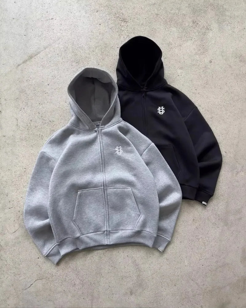 Draco Couture – Baggy Tracksuit Set (Grey & Black)