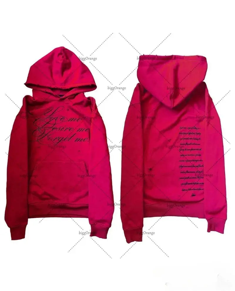 New Goth Harajuku Y2K Streetwear Vintage Clothing High Street Retro Letter Hoodie Men Hip Hop Casual Oversized Sweatshirt Women - DRACO COUTURE