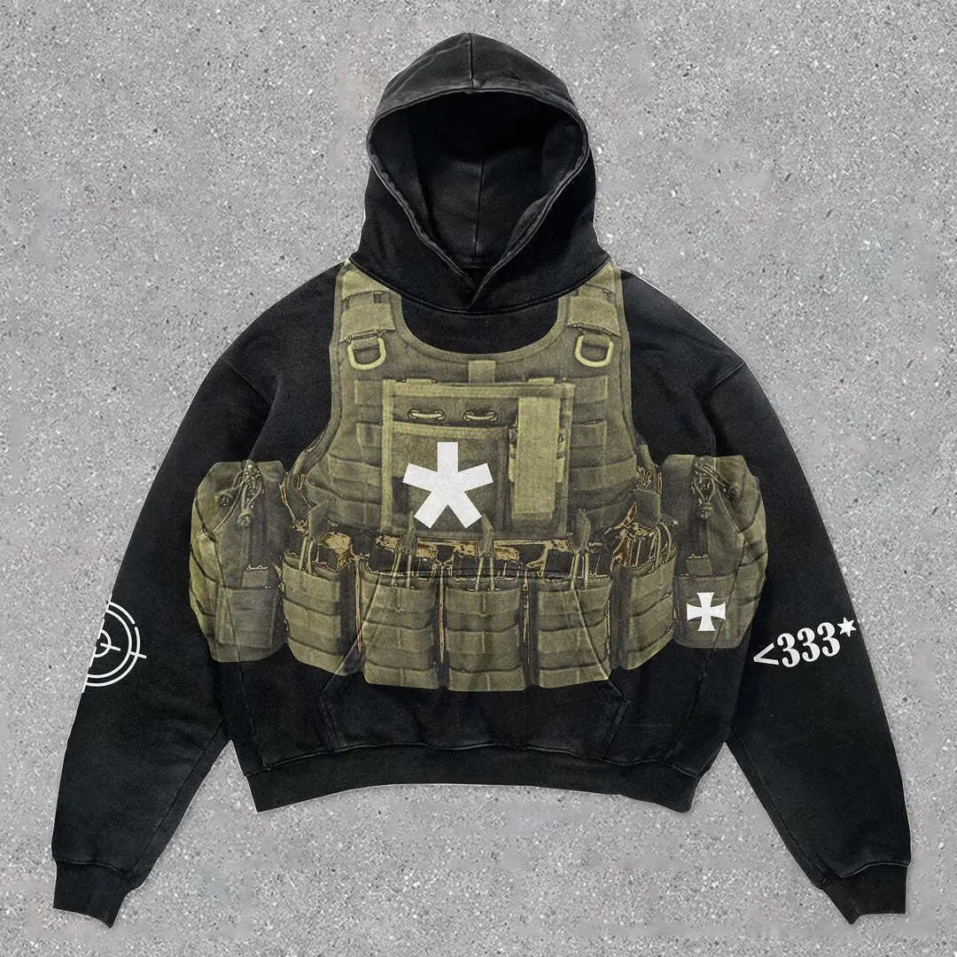 kugelsichere Weste Hoodies Frauen y2k