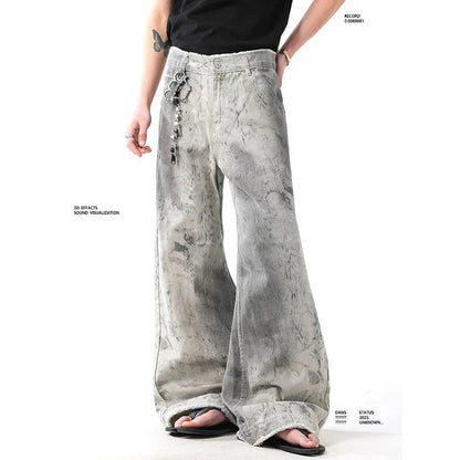 Women's Grey Jeans Vintage Korean 90s DRACO COUTURE