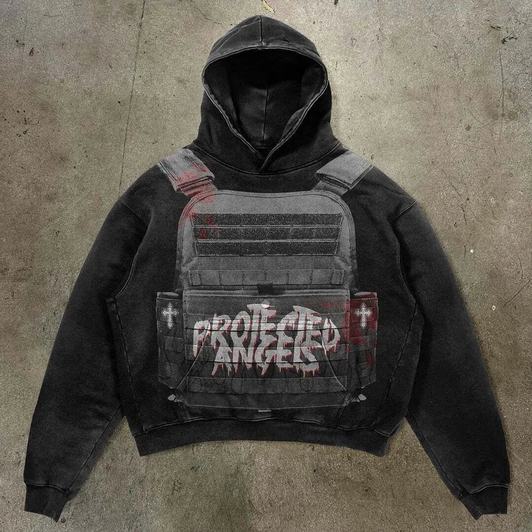 kugelsichere Weste Hoodies Frauen y2k