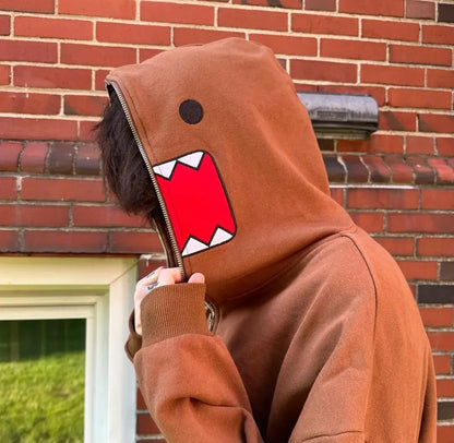 Eater Brown zip Hoodie