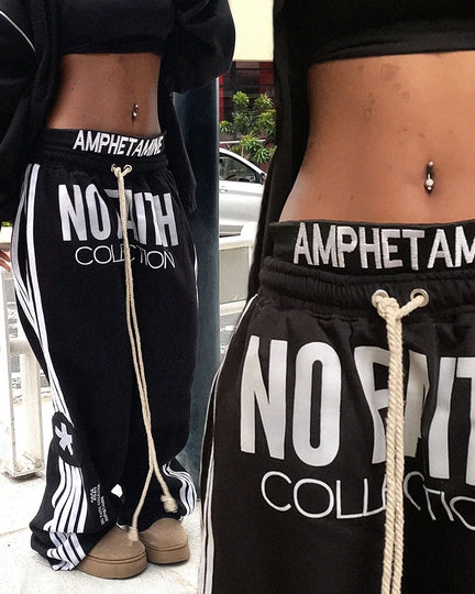 Y2K Gothic Stripe Pants Men