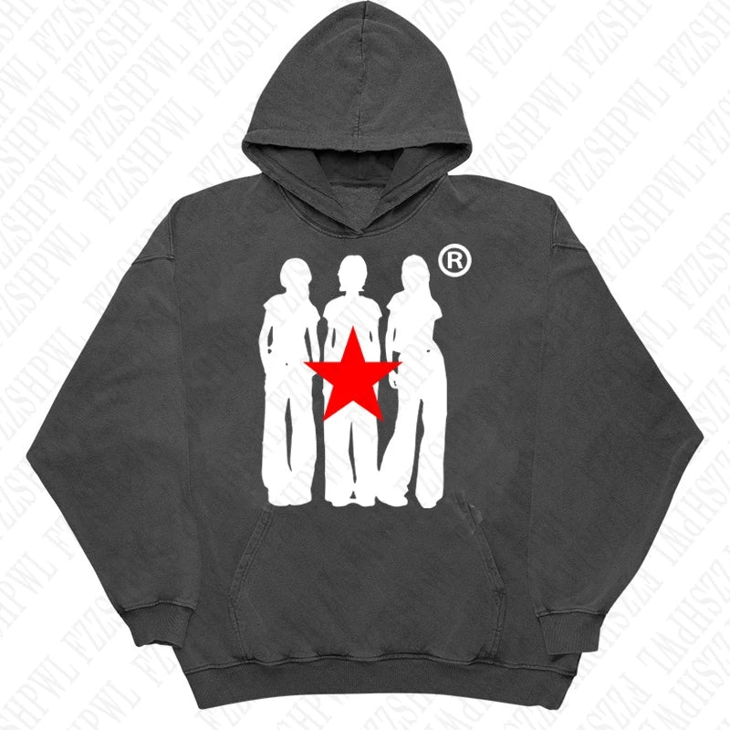 Y2K Kapuzenpullover Hip Hop