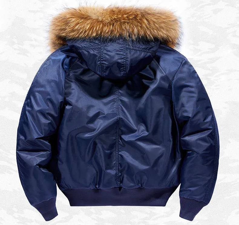 ABOORUN Men's MA1 Bomber Jackets Army Cotton Padded Coats