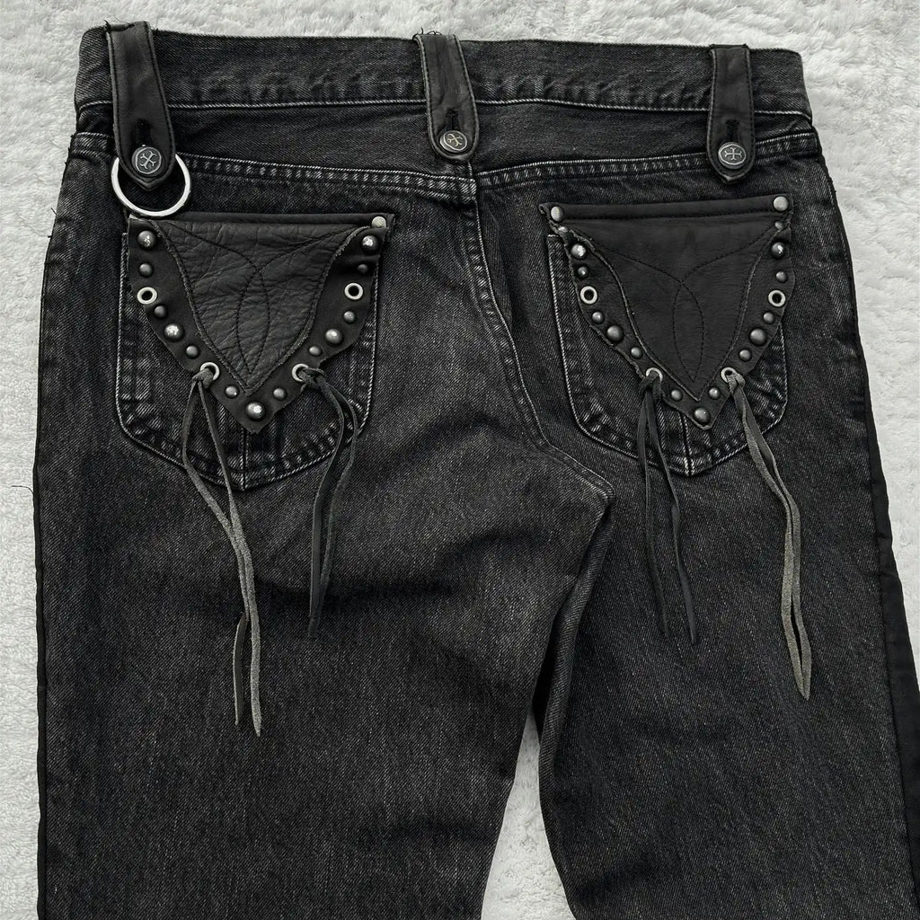 Czarne Flared Jeans Y2K