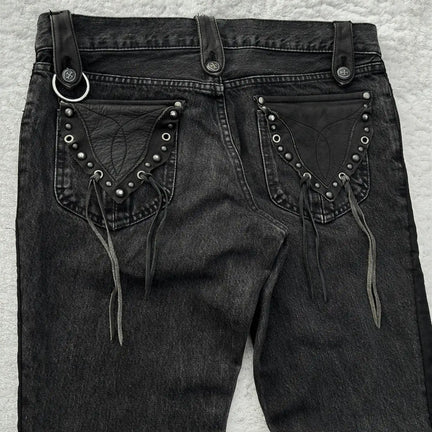 Czarne Flared Jeans Y2K