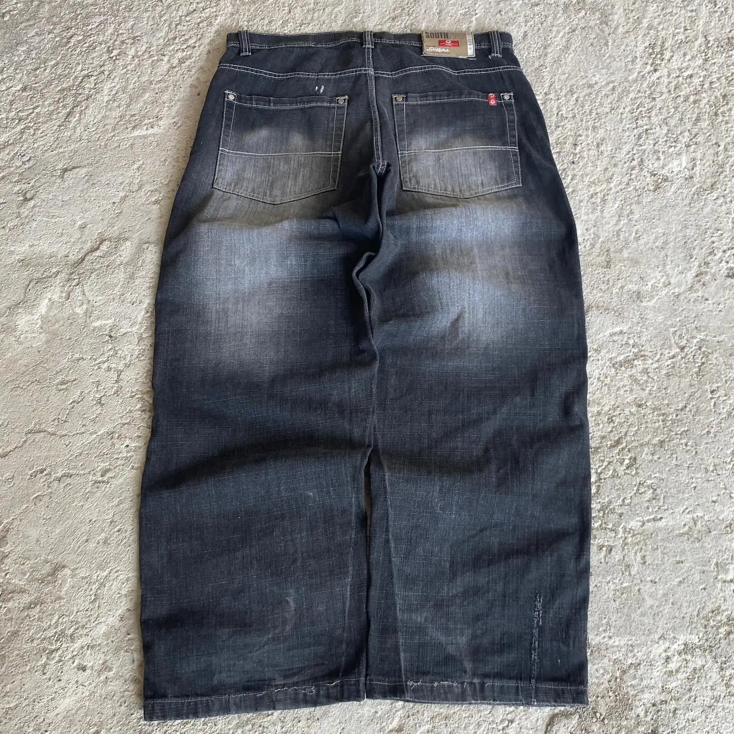 Y2K New Retro Sell Special Spot Washed Jeans Loose Oversized Wide Leg Pants Street Gothic Harajuku Floor Pants For Men And Women DRACO COUTURE