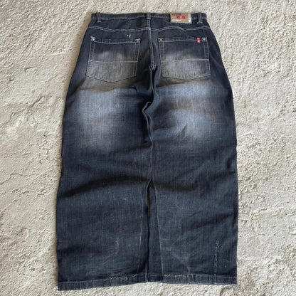 Y2K New Retro Sell Special Spot Washed Jeans Loose Oversized Wide Leg Pants Street Gothic Harajuku Floor Pants For Men And Women DRACO COUTURE