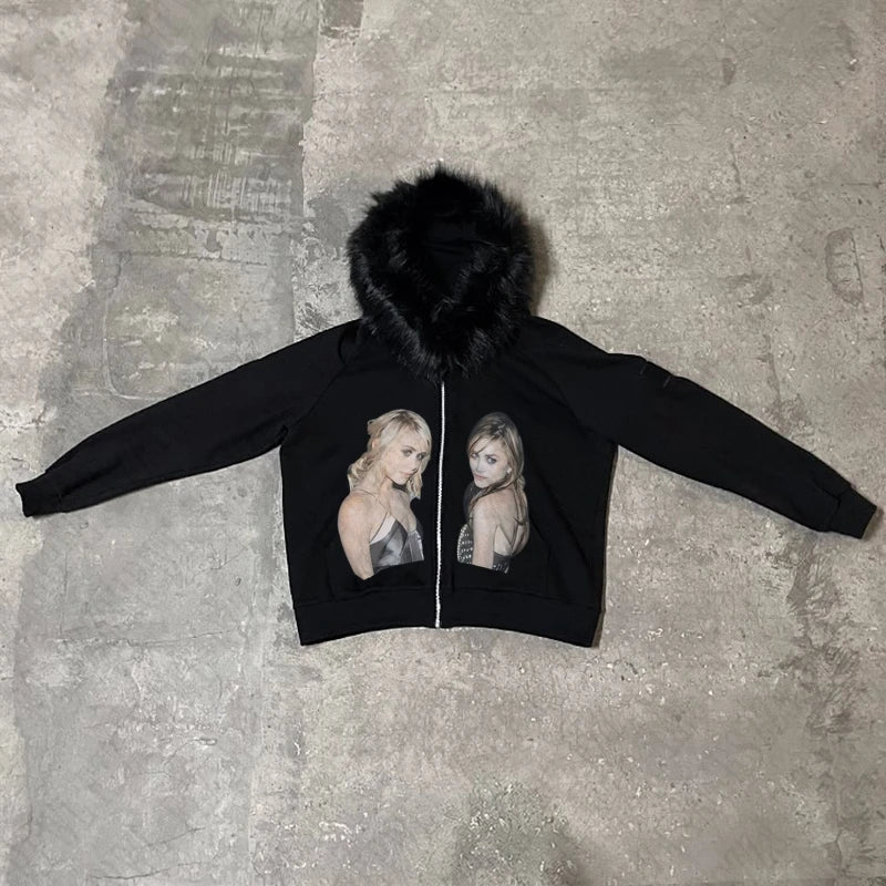 Y2K Zip up Hoodie