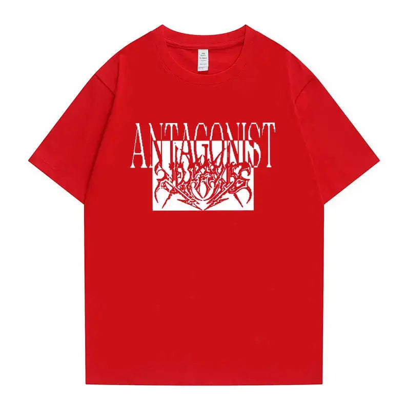 Rapper Playboi Carti Antagonist Tour Print Tshirt Men's Opium Gothic Hip Hop T-shirt Male Cozy Oversized Pure Cotton T Shirts - DRACO COUTURE