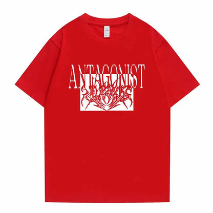 Rapper Playboi Carti Antagonist Tour Print Tshirt Men's Opium Gothic Hip Hop T-shirt Male Cozy Oversized Pure Cotton T Shirts - DRACO COUTURE